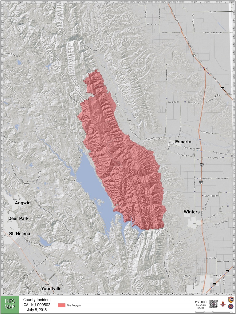 Maps: A Look At The &amp;#039;county Fire&amp;#039; Burning In Yolo, Napa Counties - Fires In California Right Now Map