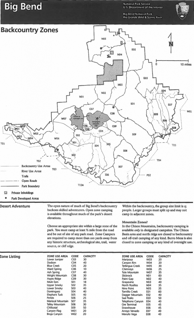 Maps - Big Bend National Park (U.s. National Park Service) - Map Of Big Bend Area Texas