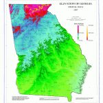 Maps   Elevation Map Of Georgia   Georgiainfo   Florida Elevation Map Free