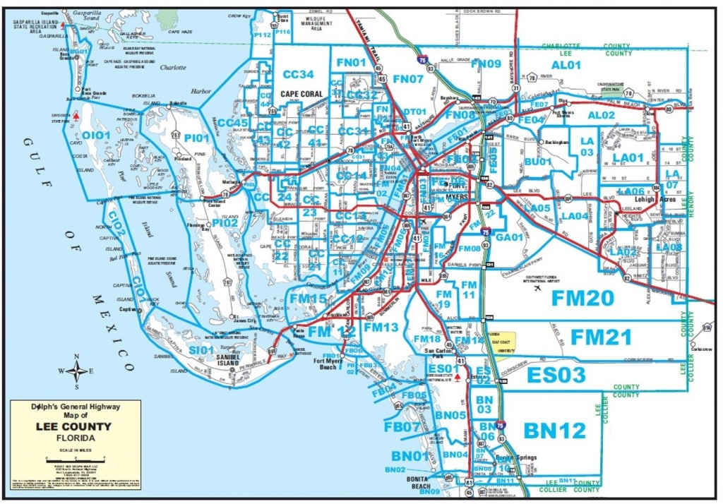 Maps - Map Of Lee County Florida