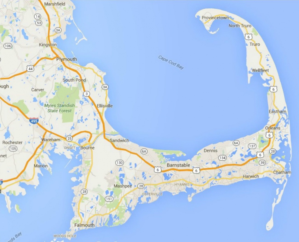 Maps Of Cape Cod, Martha's Vineyard, And Nantucket - Printable Map Of