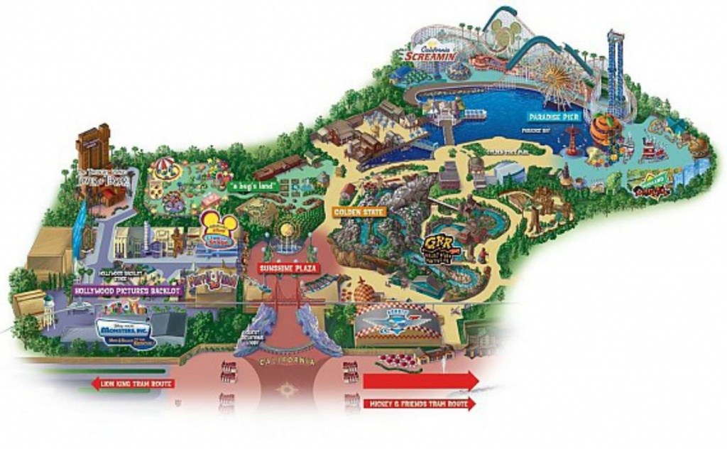 Maps Of Disneyland Resort In Anaheim, California - California Adventure Map 2017 Pdf