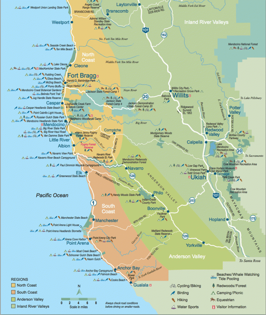 Maps Of Mendocino County And Travel Information | Download Free Maps - Mendocino County California Map