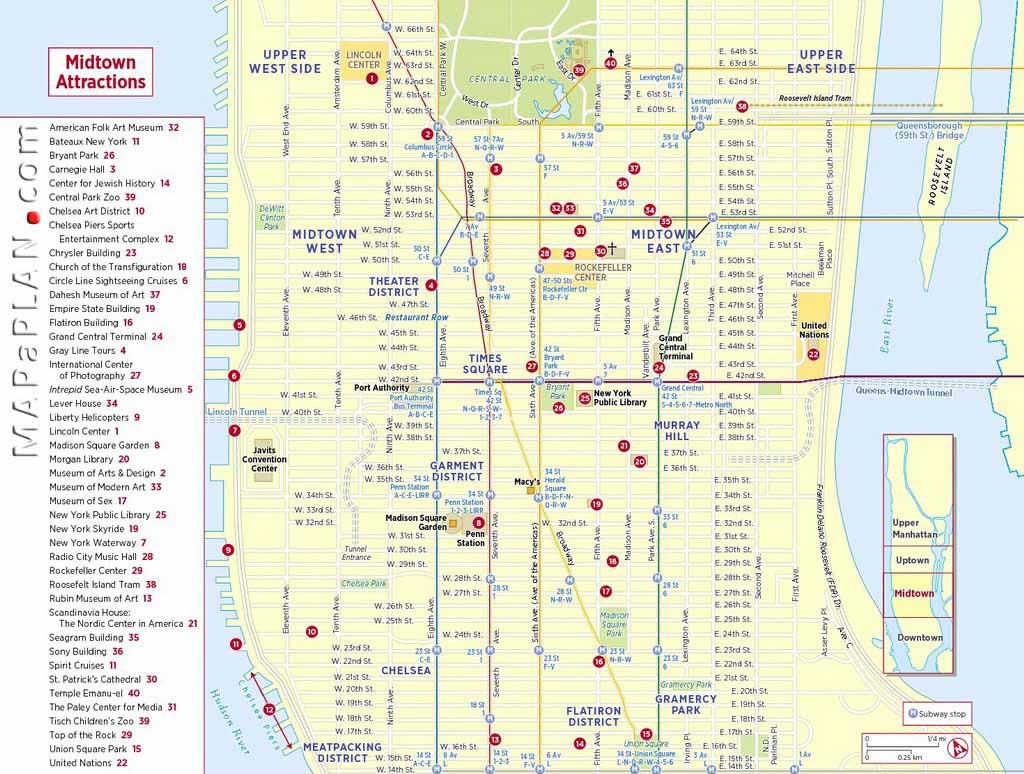 Maps Of New York Top Tourist Attractions - Free, Printable - Map Of New York Attractions Printable