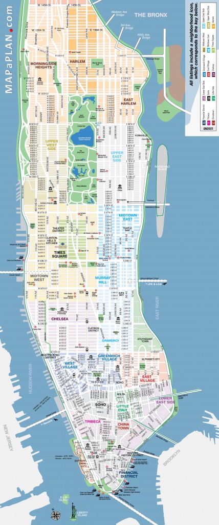 Maps Of New York Top Tourist Attractions - Free, Printable - Printable Map Manhattan Pdf