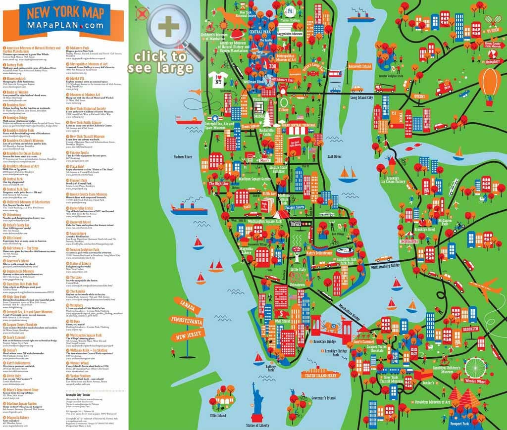 Maps Of New York Top Tourist Attractions - Free, Printable - Printable Map Of New York City Landmarks
