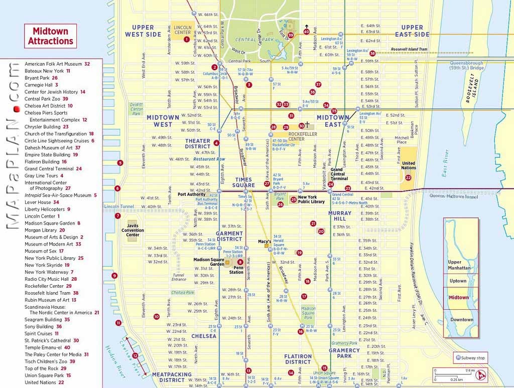 Maps Of New York Top Tourist Attractions - Free, Printable - Printable Map Of New York