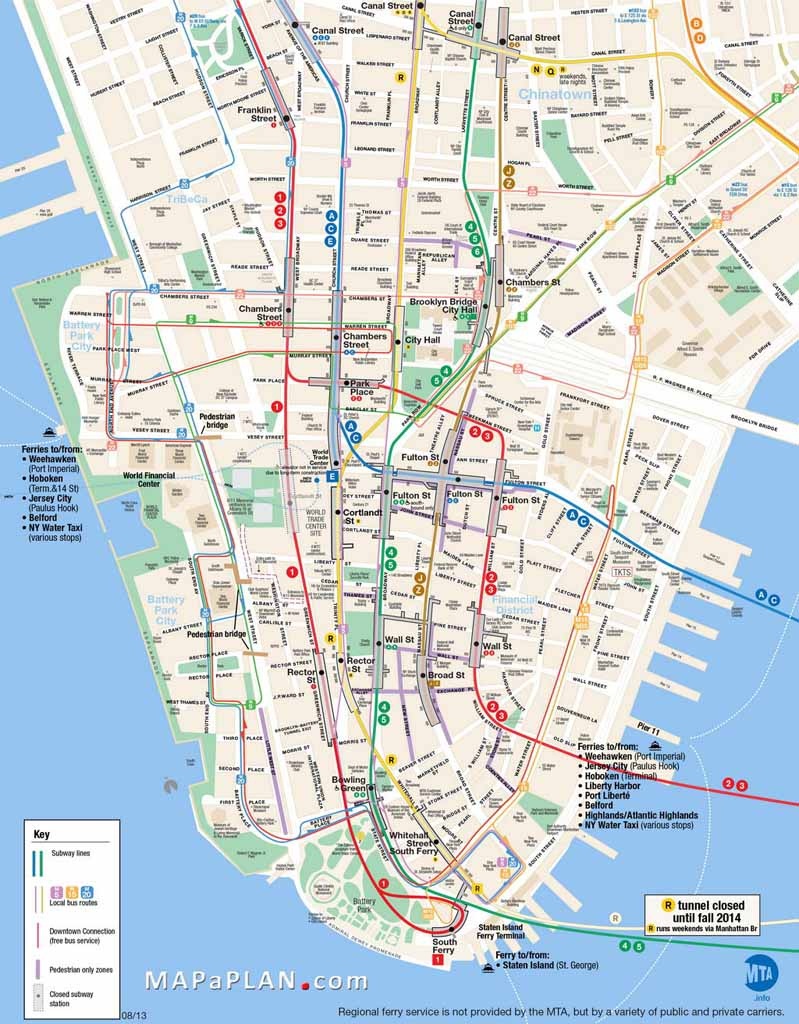 Maps Of New York Top Tourist Attractions - Free, Printable - York Street Map Printable