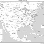 Maps Of The United States   Usa Map Black And White Printable
