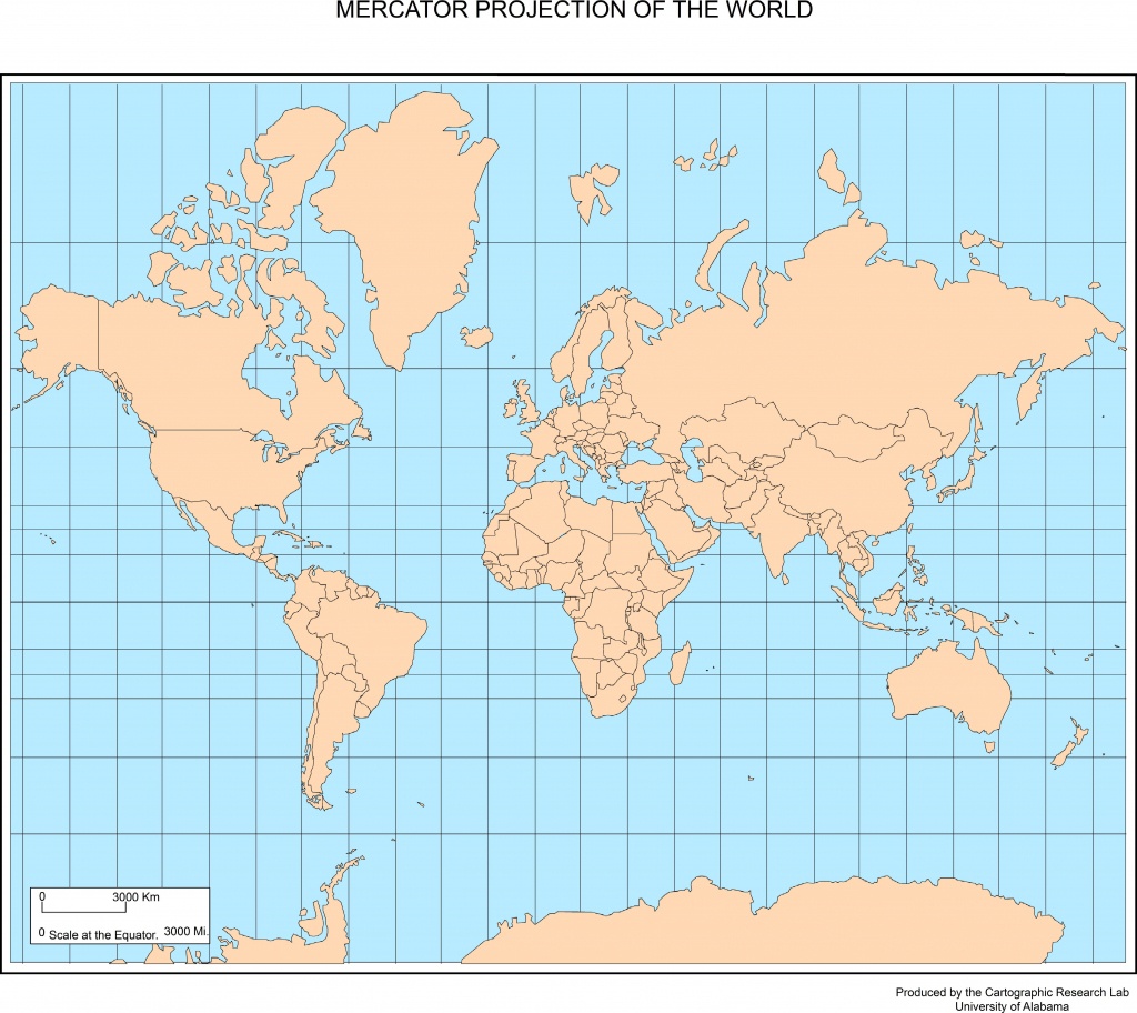 Maps Of The World - World Map Mercator Projection Printable | Printable ...