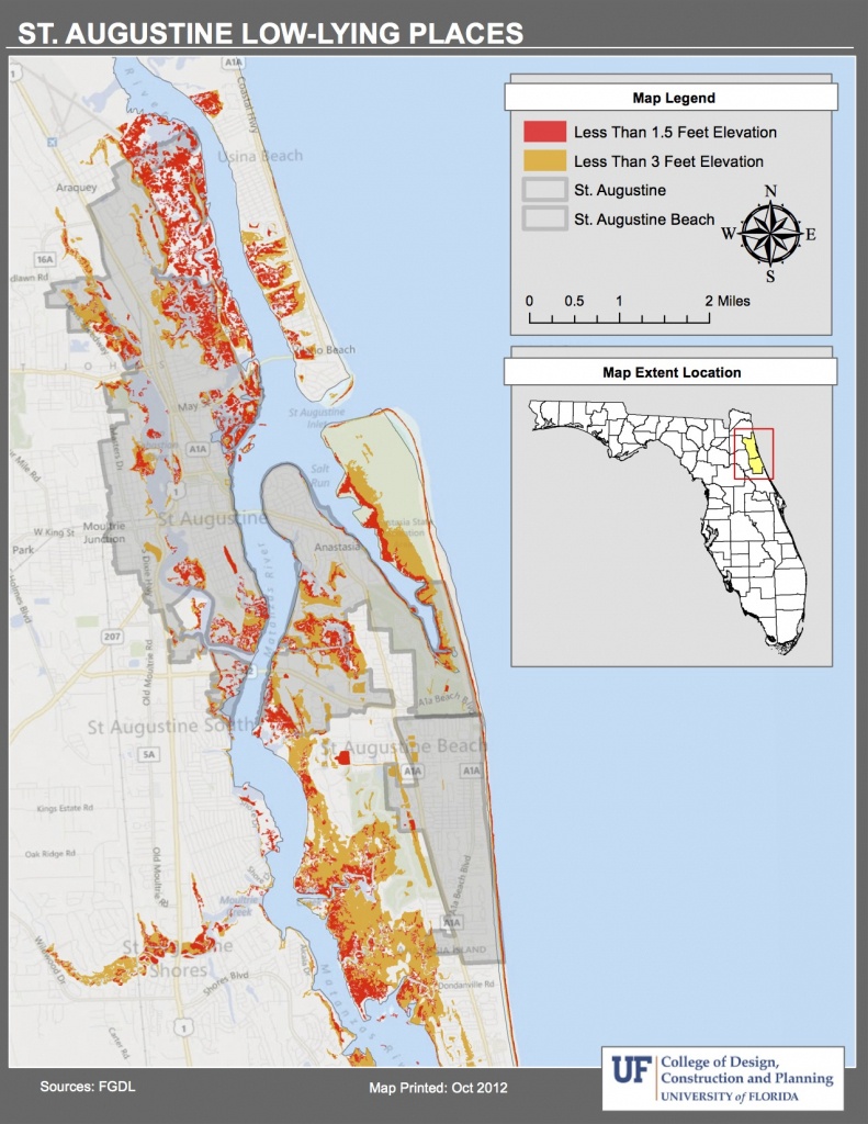 Maps | Planning For Sea Level Rise In The Matanzas Basin - St Augustine Florida Map