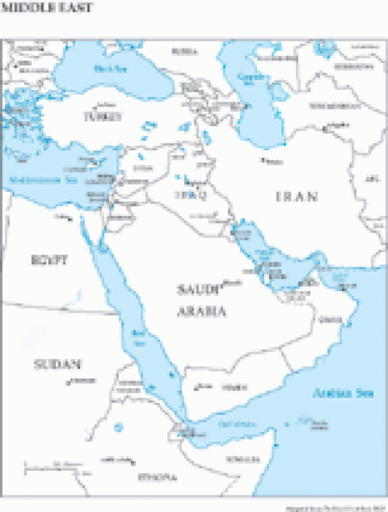 Maps Printables - Familyeducation | Family History | Middle East Map - Printable Map Of Middle East