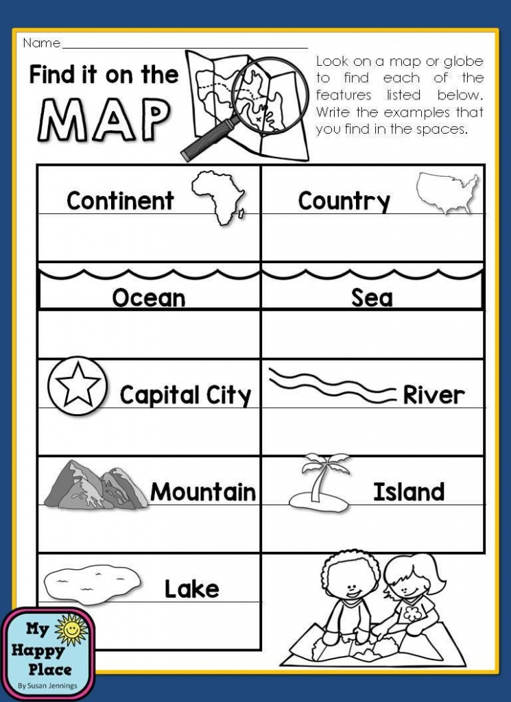 Maps Unit With Powerpoint And Printables (Geography - Map Symbols For Kids Printables
