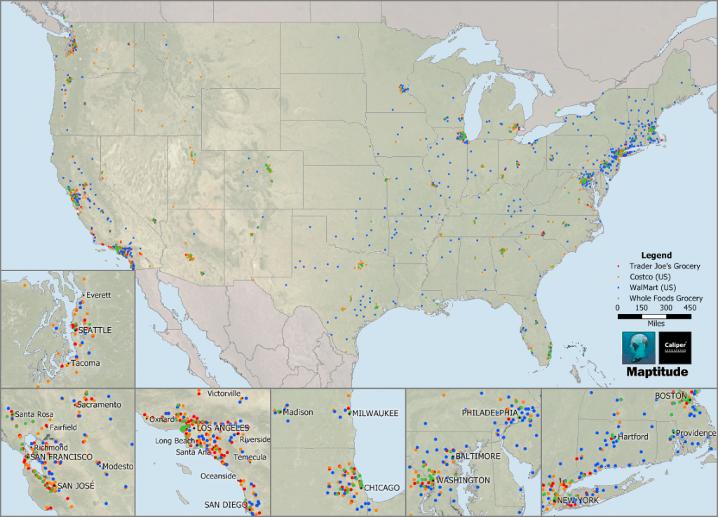 Maptitude Map: Mappoint Megafile Points - Whole Foods Florida Locations Map