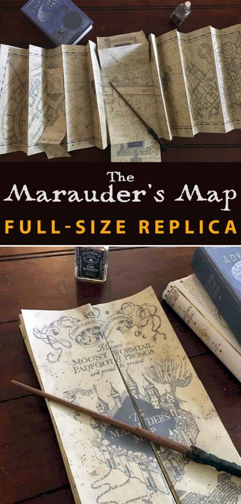 Marauder&amp;#039;s Map Full Size Replica | Hp | Harry Potter Bedroom, Harry - Marauder&amp;amp;#039;s Map Replica Printable