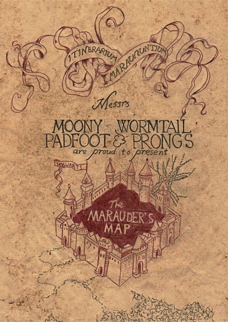 Marauder #39 s Map Harry Potter Harry Potter Marauders Map The