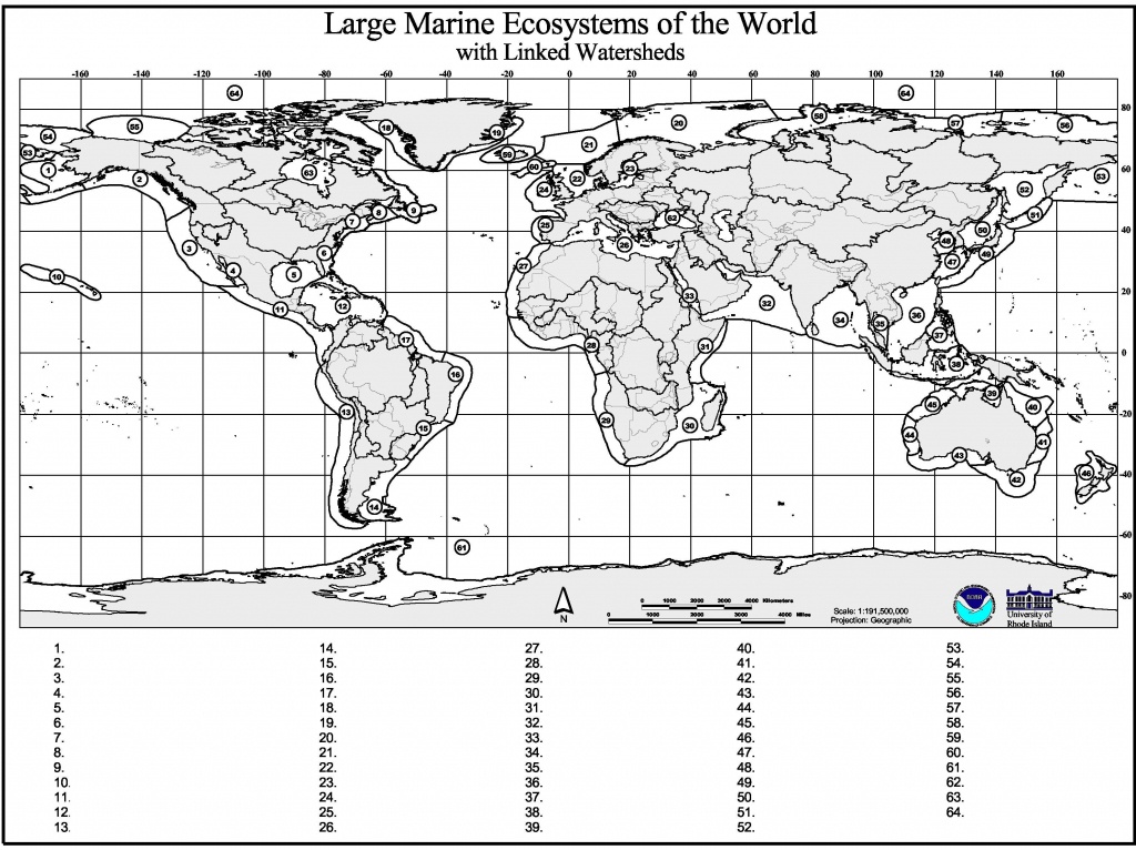 Marine Geography Quiz – Gcaptain - World Map Test Printable