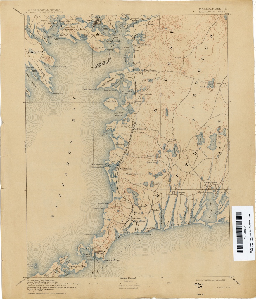 Massachusetts Historical Topographic Maps - Perry-Castañeda Map - Printable Map Of Falmouth Ma