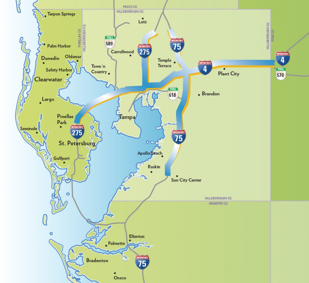 Massive Highway Expansion Threatens To Destroy Tampa Neighborhoods - Map Of Florida Showing Tampa And Clearwater
