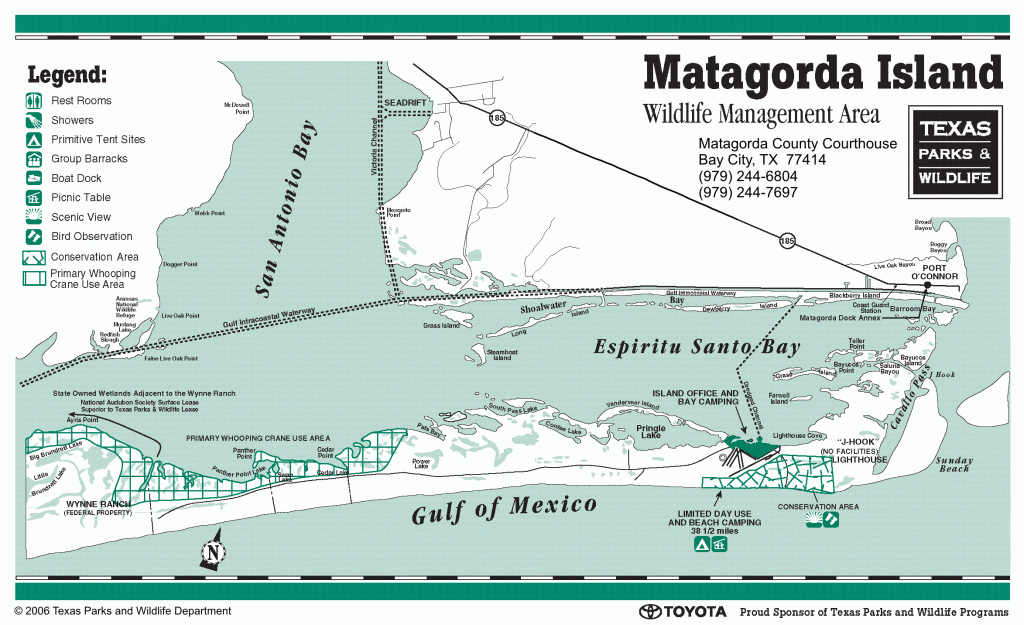 Matagorda Island: Directions - Map Of Matagorda County Texas