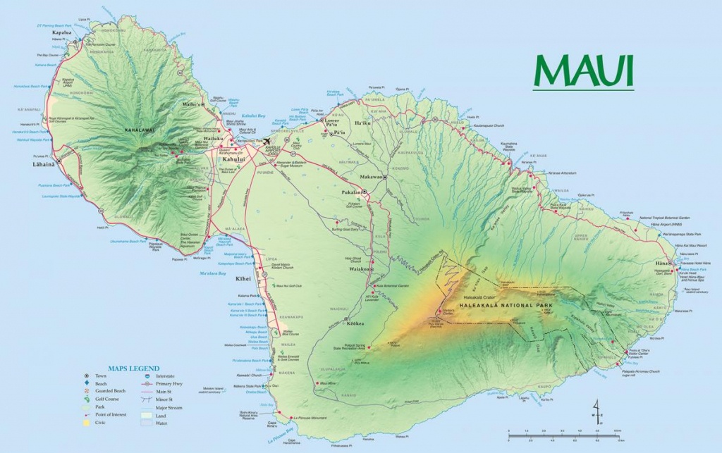 Maui Maps | Go Hawaii - Printable Road Map Of Kauai