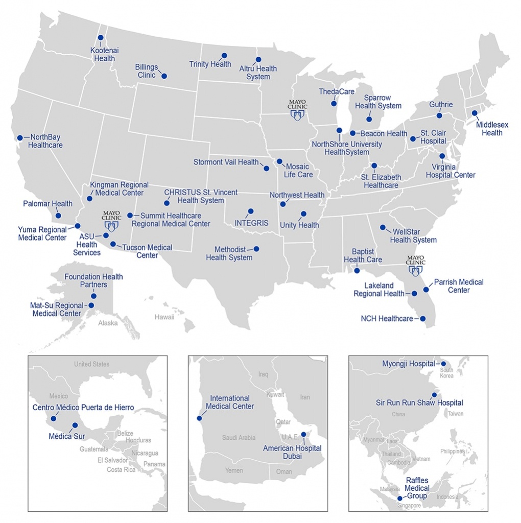 Mayo Clinic Care Network Map - About Us - Mayo Clinic - Mayo Clinic Florida Map