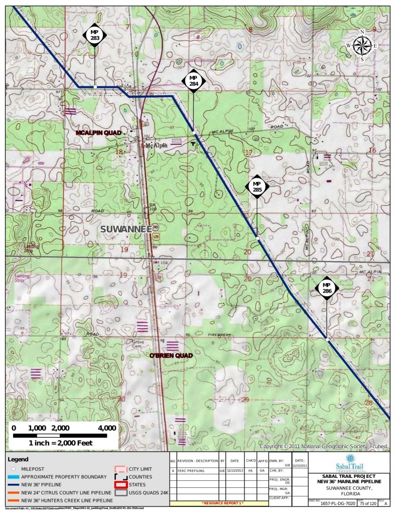 Mcalpin, Suwannee County, Florida, In General Project Description - Mcalpin Florida Map