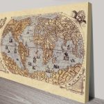 Medieval World Map Canvas Art Print   World Maps Online Printable