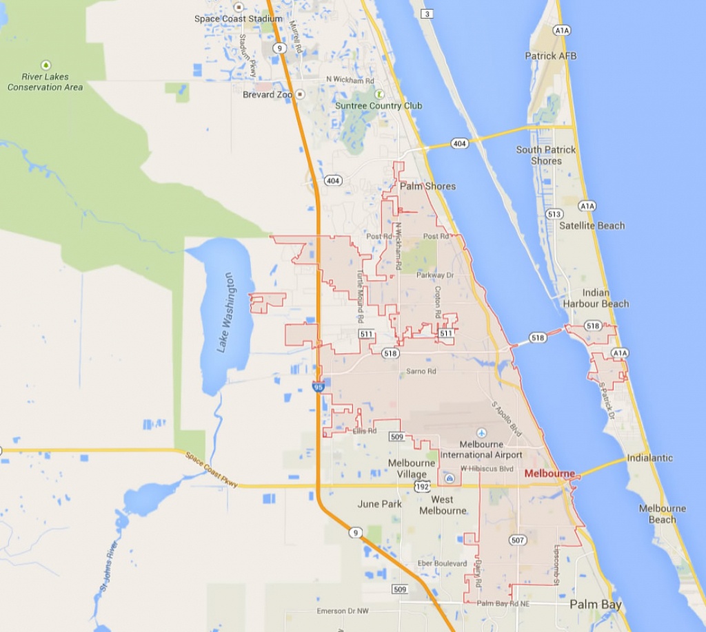 Melbourne Florida Map - Satellite Beach Florida Map