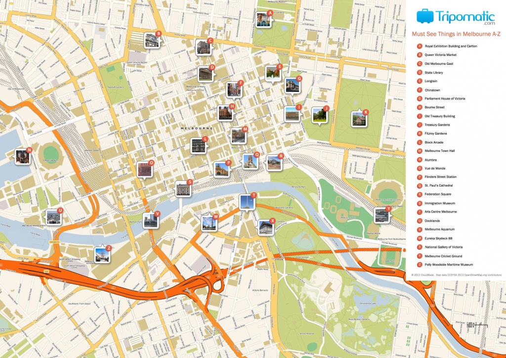 Melbourne Printable Tourist Map In 2019 | Free Tourist Maps - Melbourne City Map Printable