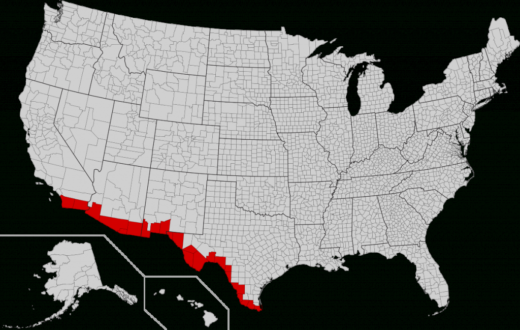 Mexico–United States Border - Wikipedia - Border Patrol Checkpoints Map Texas