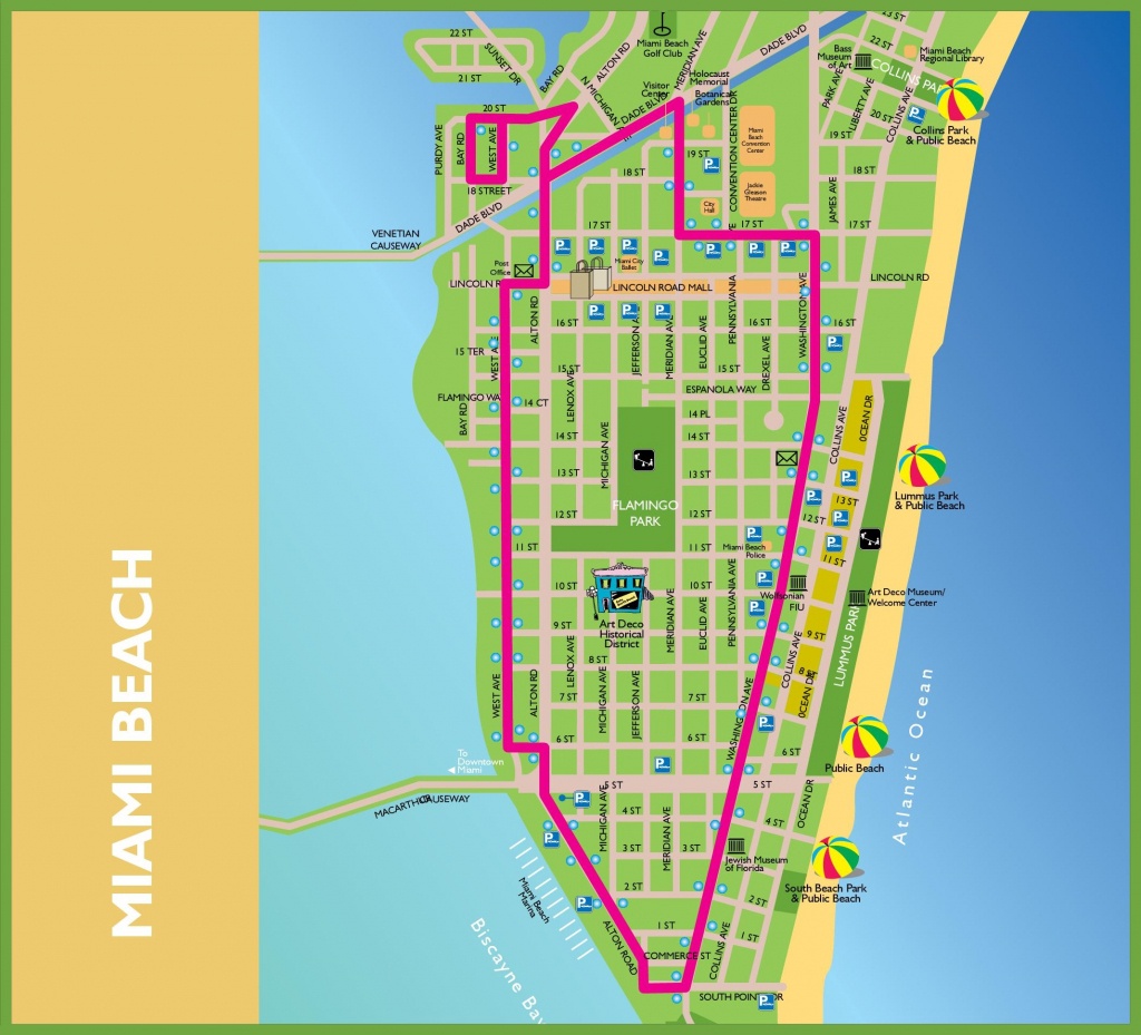Miami Beach Tourist Map - Map Of South Beach Miami Florida