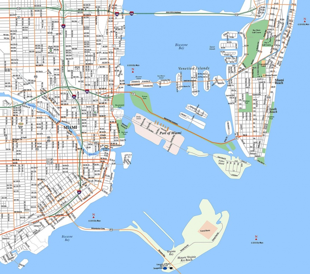Miami, Downtown - Aaccessmaps - Street Map Of Downtown Miami Florida