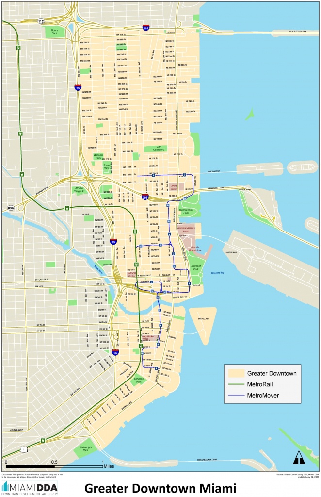 Miami Downtown Map - Street Map Of Downtown Miami Florida
