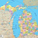 Michigan County Map For Large Detailed Of With Cities And Towns   Michigan County Maps Printable
