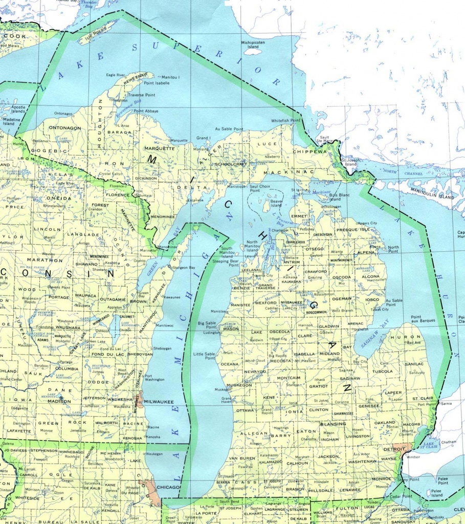 Michigan Maps - Perry-Castañeda Map Collection - Ut Library Online - Michigan River Map Printable