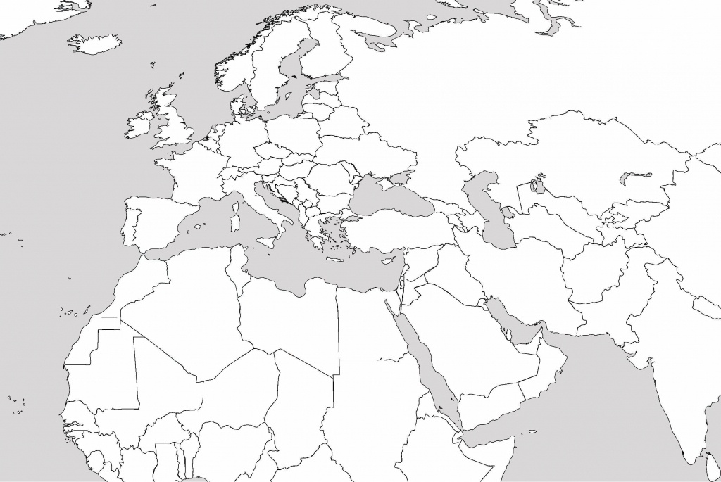 Middle East Blank Political Map Hoosiersunite Throughout Also Road - Printable Blank Map Of Middle East