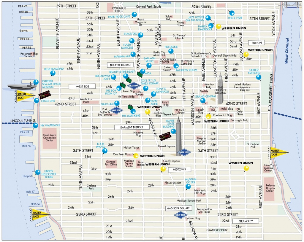 Midtown Manhattan Map - Map Of Midtown Manhattan Printable