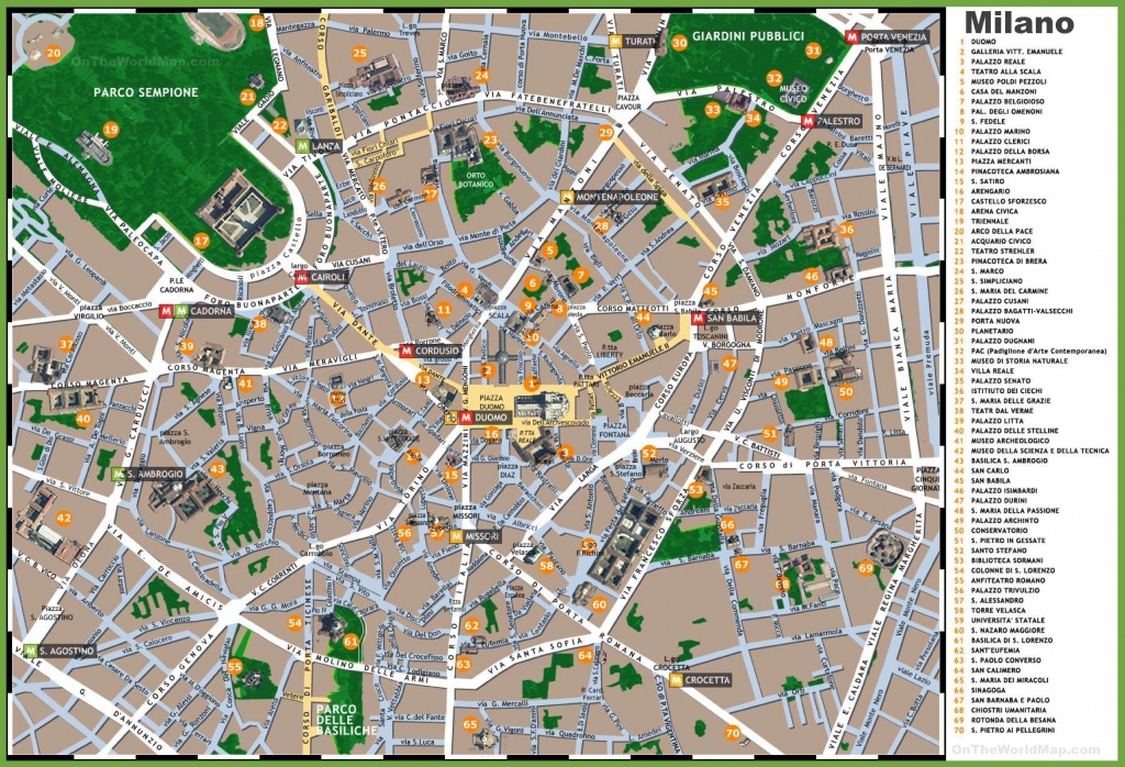 Milan Maps | Italy | Maps Of Milan (Milano) - Printable Map Of Milan City Centre