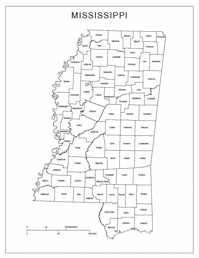 Mississippi Labeled Map - Printable Map Of Ms