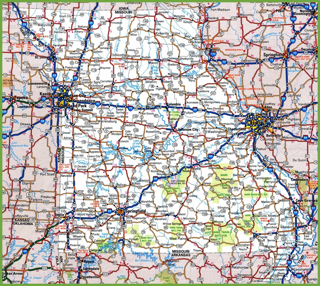 Missouri Road Map - Printable Map Of Missouri