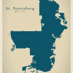 Modern City Map   St Petersburg Florida City Of Vector Image   City Map Of St Petersburg Florida