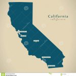 Modern Map   California Usa Illustration Stock Illustration   Simple Map Of California
