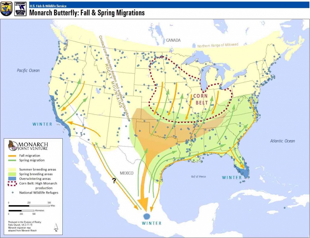 Monarchs: North America&amp;#039;s Butterfly | National Wildlife Refuge System - Monarch Butterfly Migration Map California