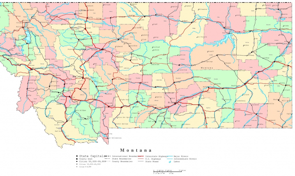 Montana Printable Map - Printable State Maps