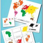 Montessori Continents 3 Part Cards And World Map Printables   Montessori World Map Printable