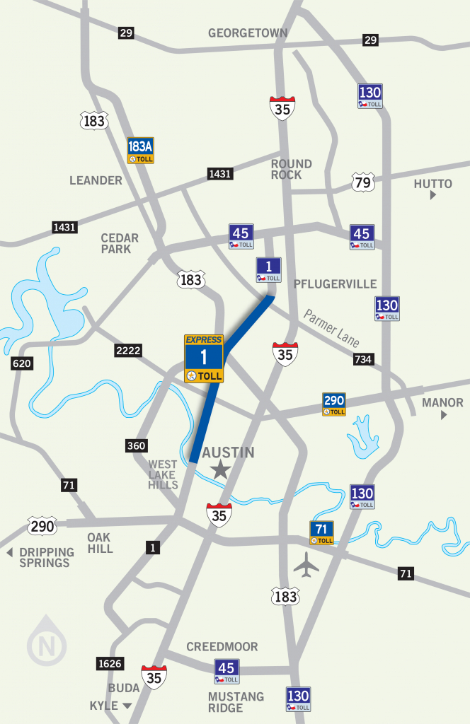 Mopac Express Lane | Central Texas Regional Mobility Authority - Texas Toll Roads Map