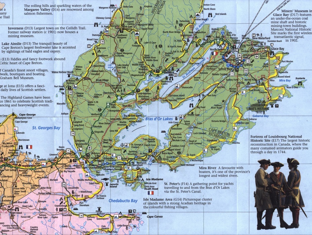More Detailed Map Showing Isle Madame And Lennox Passage, And A - Printable Map Of Cape Breton Island