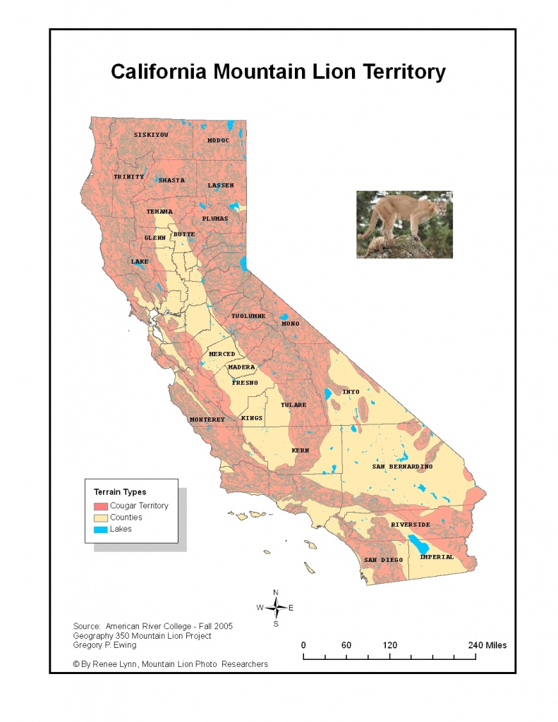 Mountain Lions In California Map | Woestenhoeve - Mountain Lions In California Map
