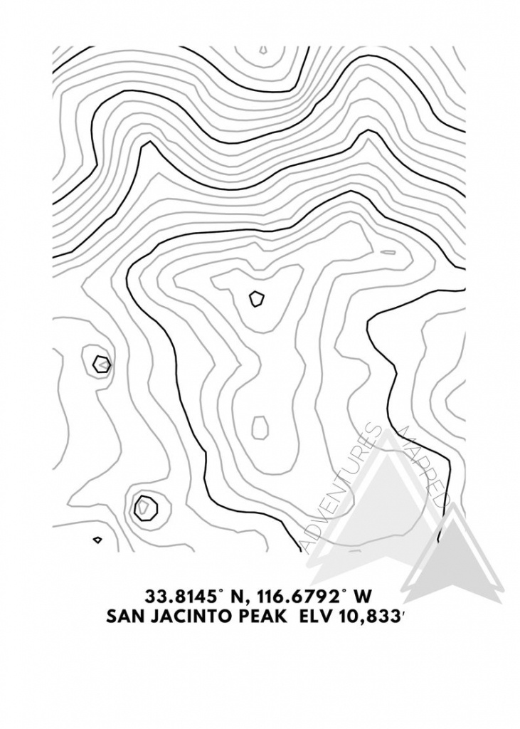 Mt. San Jacinto Topographic Map Printable Digital Download | Etsy - Topographic Map Printable